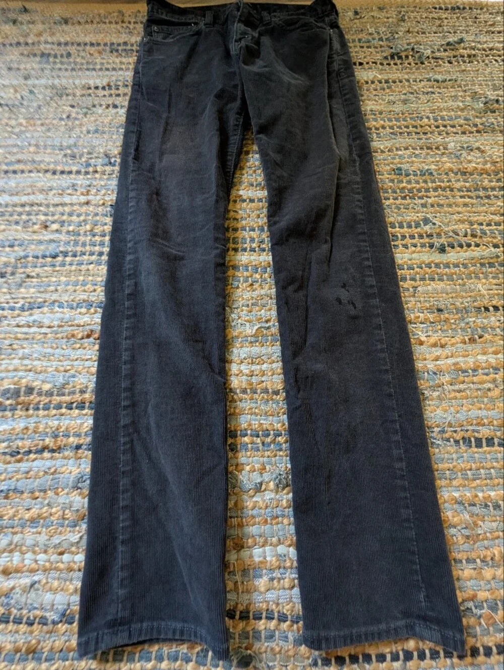 J.Crew Corduroy Pants 28 Black Straight Leg Preppy Minimalist Normcore Classic